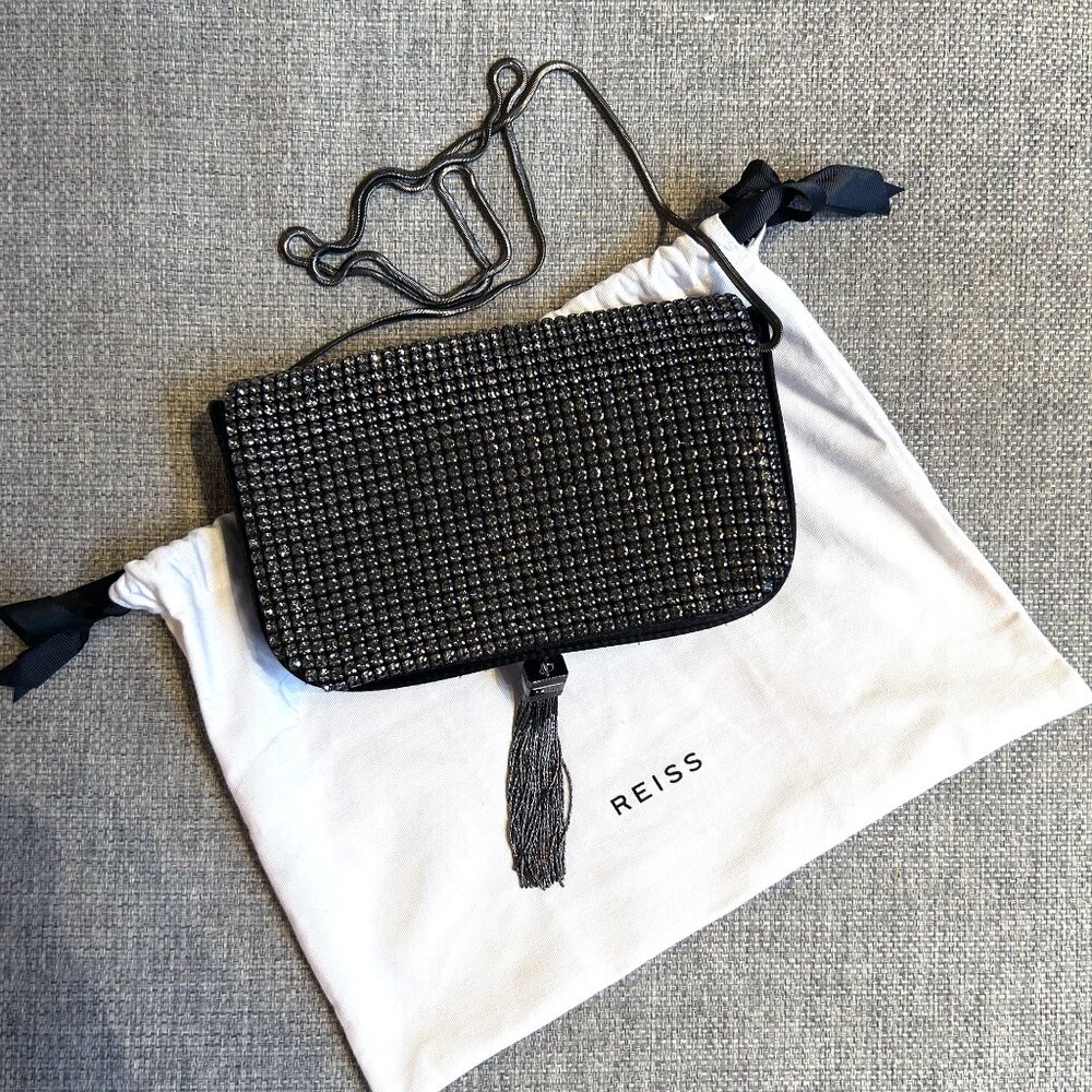 EUC Reiss Vienna Embellished Clutch Bag